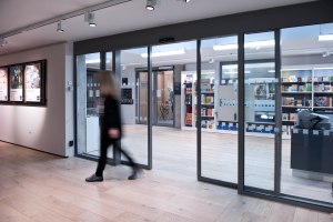 New gallery entrance and shop, photo by Colin Davidson