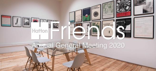 Hatton Gallery Archive space with AGM 2020 written across