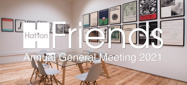Hatton Gallery Archive space with AGM 2021 written across