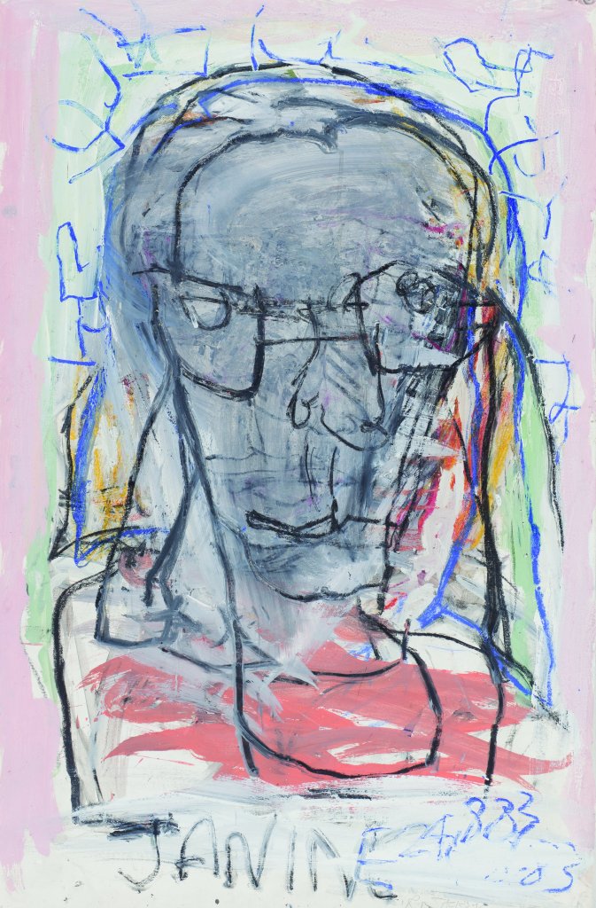 Janine 1983, acrylic & pastel on paper, 97 x 63 cm. Roy Jackson (private collection)