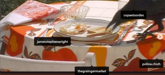 Video still from Copa and Sordes Raven's Breakfast, 2004