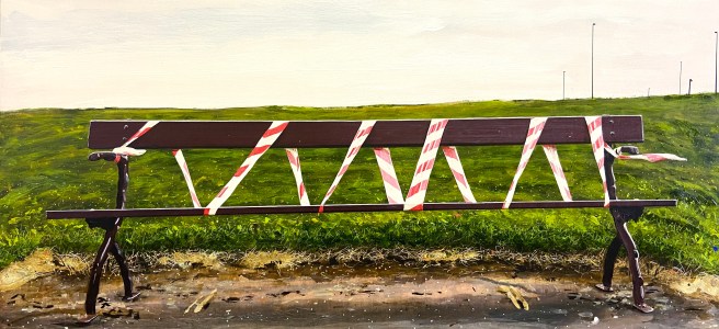 Untitled Bench Painting (Lockdown) by Narbi Price