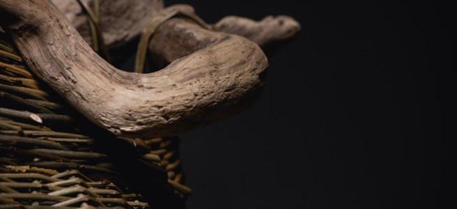 Willow and driftwood basket by Jean Tinsley