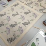 Jean Tinsley's Block Printing on Fabric workshop