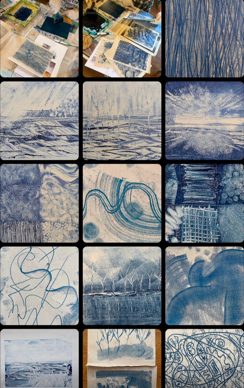 A selection of Hannah Forsyth monoprints