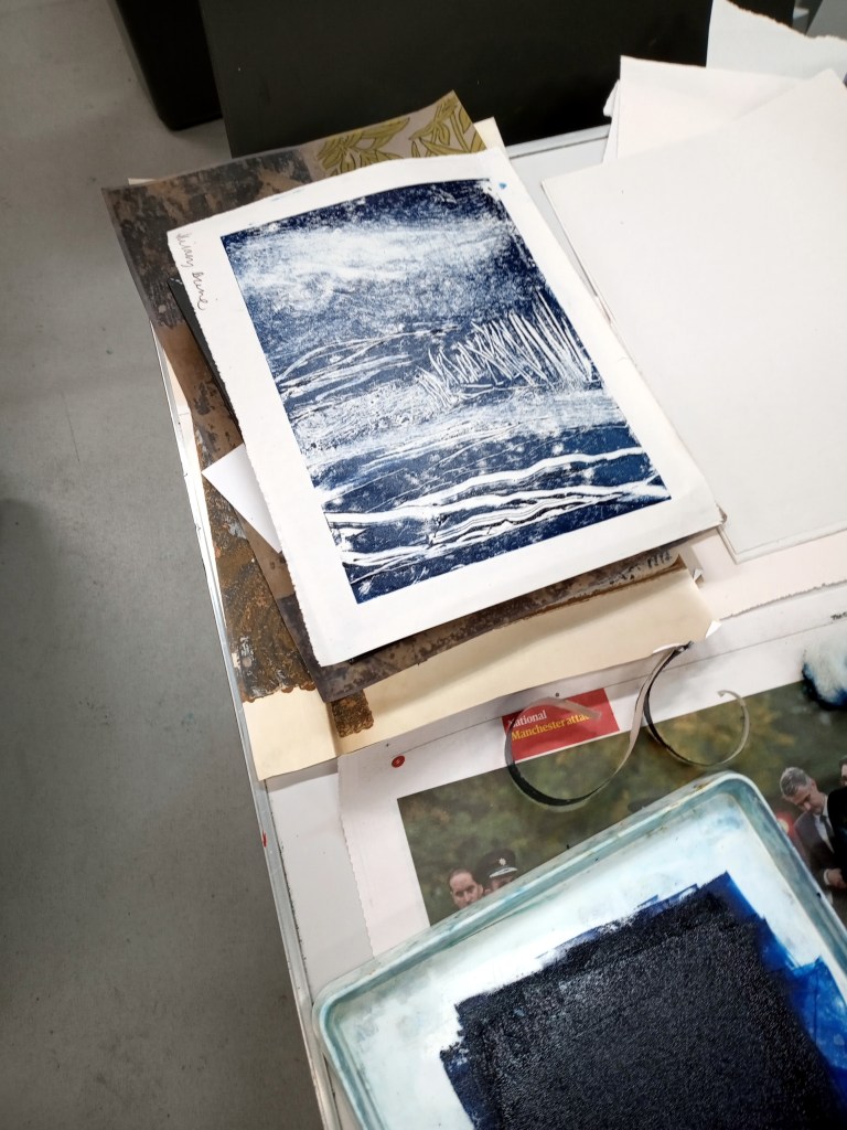 Prints from the Monoprint workshop led by Hannah Forsyth