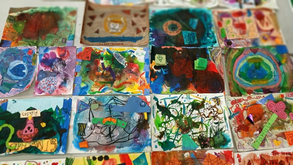 Works made by Y4 pupils taking part in the exhibition project