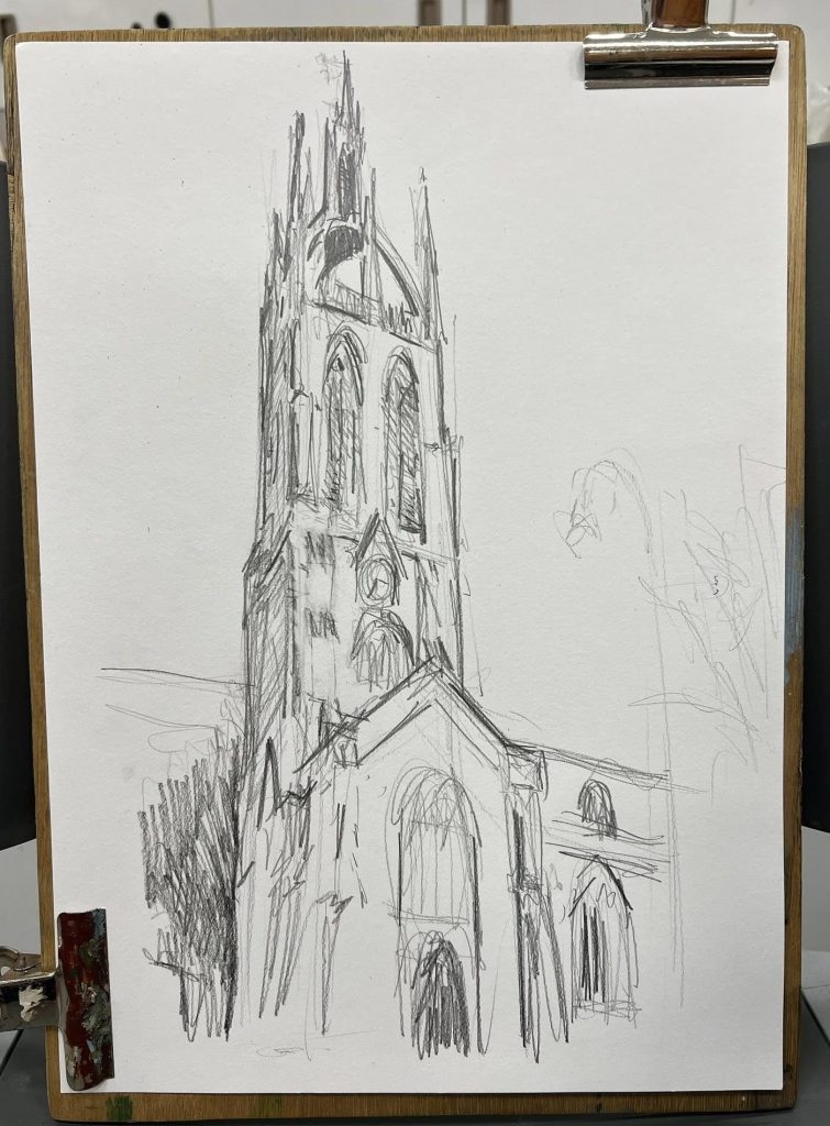 Sketch from our Sketching Newcastle with a bunch of famous artists workshop