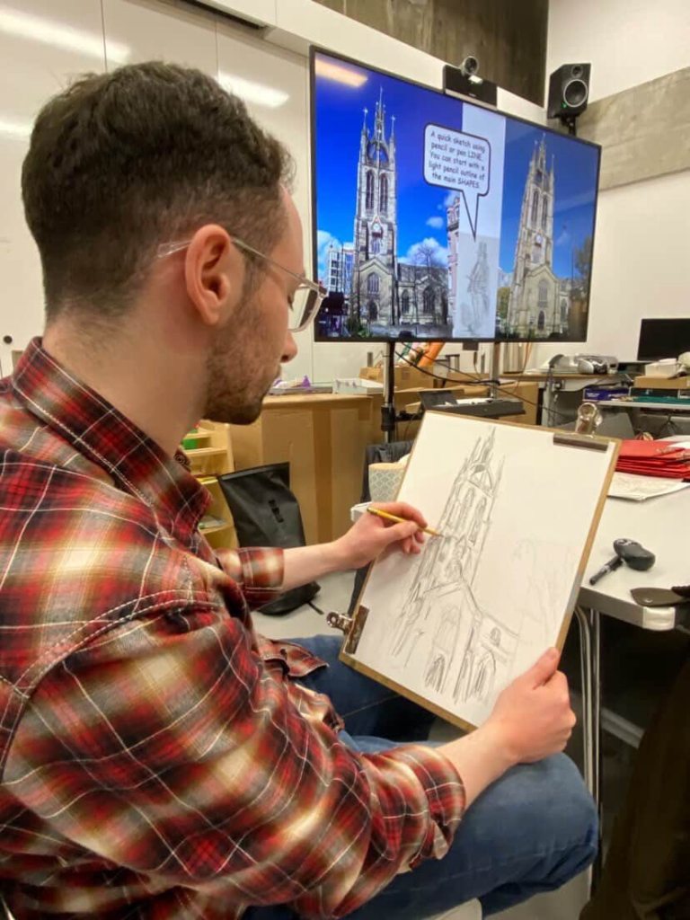 Photo from our Sketching Newcastle with a bunch of famous artists workshop