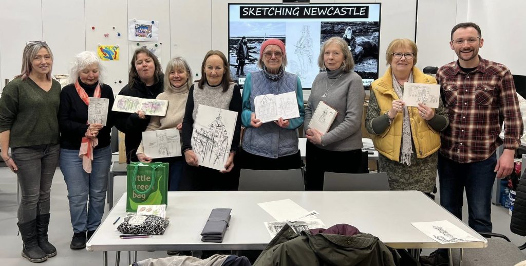 Photo from our Sketching Newcastle with a bunch of famous artists workshop