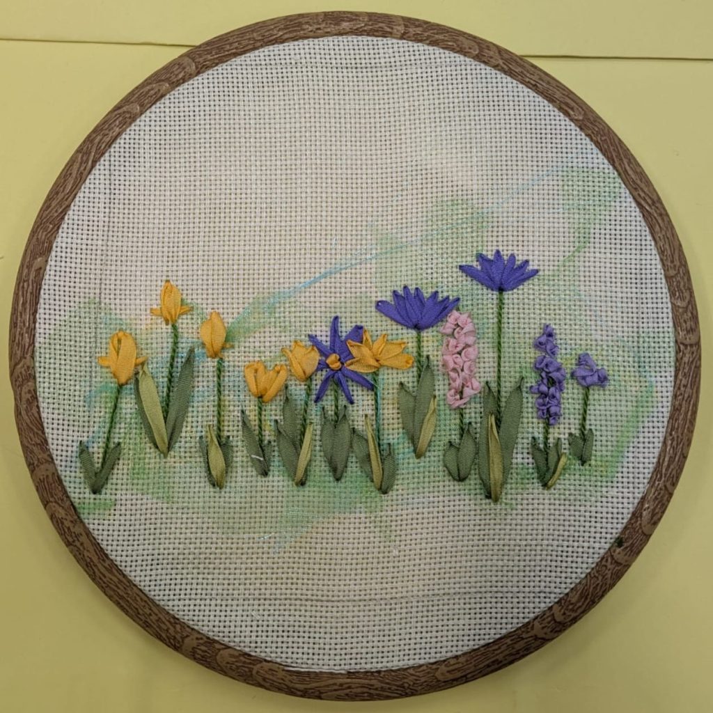 Work from our ribbon weaving workshop