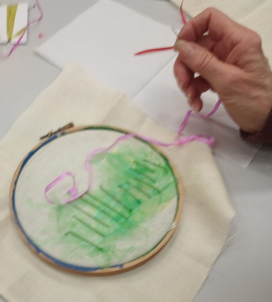 Work from our ribbon weaving workshop