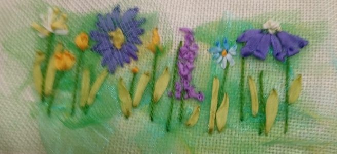 Work from our ribbon weaving workshop