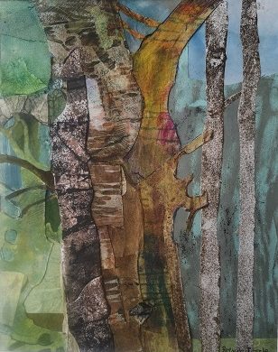 Woodland collage by Brenda Procter